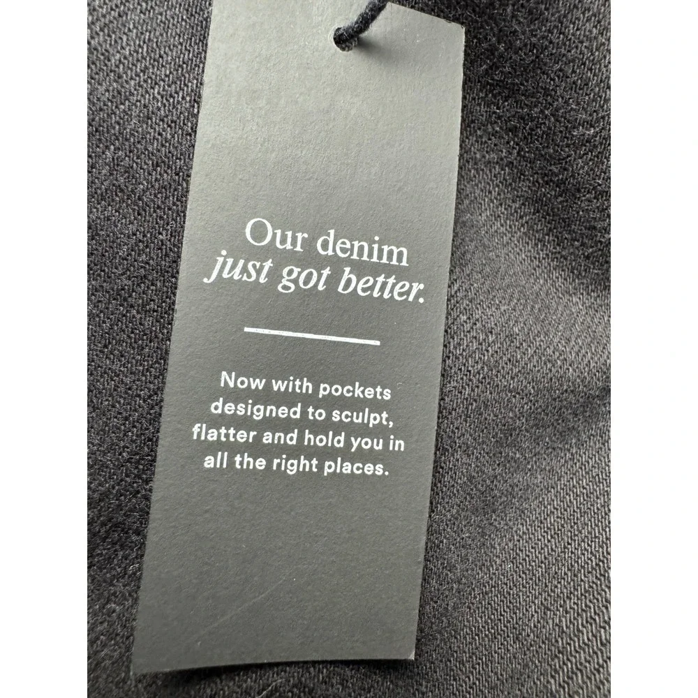 Ann Taylor The Trouser High Rise Wide Leg Black Denim Jeans Size 16 NWT - Picture 3 of 16